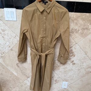 J. Crew Long Sleeve Tan Dress